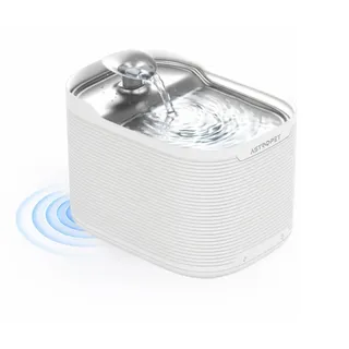 AstroPet Katzenbrunnen Kabellos 2,5L Trinkbrunnen mit Bewegungsmelder – 5200mAh Akku bis zu 40 Tage,Edelstahl Trinkschale – Leiser Katzentrinkbrunnen Wasserbrunnen