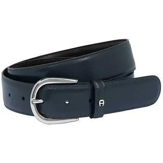 Aigner Gürtel Basic mit S-Schließe silber 126371 blau-95 cm