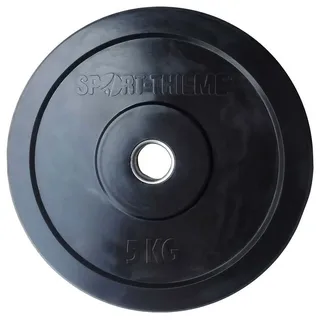 Sport-Thieme Hantelscheibe Bumper Plate Hantelscheibe 5 kg schwarz