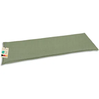 GO-DE Textil Bequeme und attraktive Polsterauflagen für Hochlehner-, Mittellehner- und Niederlehner-Gartenstühle, Bänke (Einzelset, Uni Grün, 2er-Bankauflage)