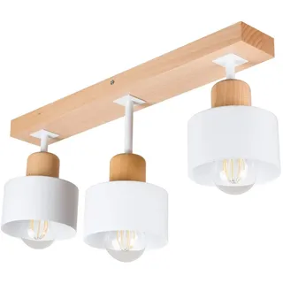 alfalux Deckenlampe Mit 3 Lampenschirmen LED Deckenleuchte Leuchte Skandinavische Lampe Wohnzimmerlampe Schlafzimmerlampe Kinderzimmer Wohnzimmer Schlafzimmer Badezimmer Küche Deckenleuchten WE50x7BU