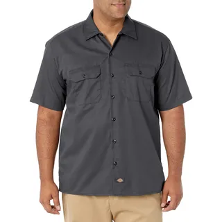 Dickies Herren Freizeithemd Work Shirt Short Sleeved, Charcoal Grey, XX-Large (Herstellergröße: XXL) - XXL