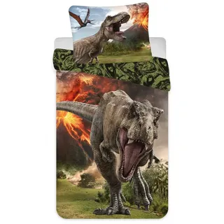 Jerry Fabrics Jurassic World Dinosaur 140 x 200 cm + 70 x 90 cm