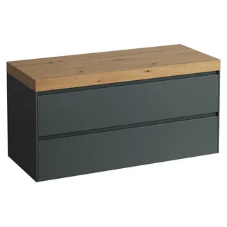 Laufen LANI Waschtischplatte wildeiche inklusive Unterschrank, ohne Ausschnitt, 1185x495x580mm, H4065701122661,