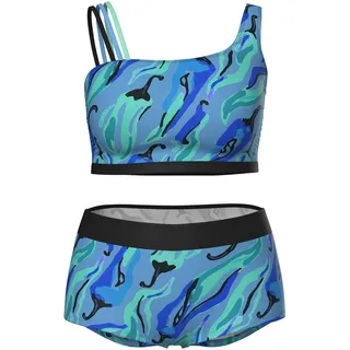 Ulla Popken Damen große Größen Übergrößen Plus Size Bikini, Chilis, Softcups, Dreier-Träger, recycelt himmelblau 52 852292726-52 - 52