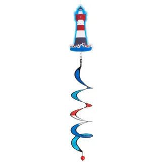 CIM Windspiel - Nordsee Twister - UV-beständig und wetterfest - Motiv: 10x19cm, Spiralen-Ø: 10cm, Länge: 75cm - inkl. Kugellagerwirbelclip