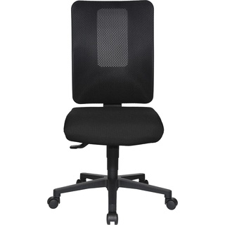 Topstar, Bürostuhl, Bürodrehstuhl mit Synchrontechnik schwarz/schwarz 460-560 mm ohne Armlehnen Tragfähigkeit 110 kg