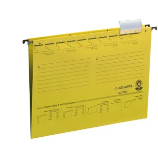 Atlanta Serie E ORIGINAL, Hängemappe A4, Jalema 2655024400, Hängetasche für Akten, Hängeregister, 25er Packung, gelb