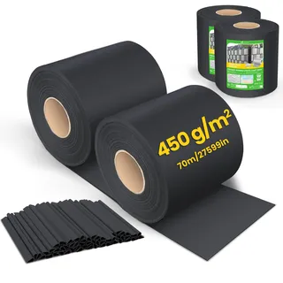VOUNOT Sichtschutzstreifen 140 x 19 cm Schwarz PVC 80 St.