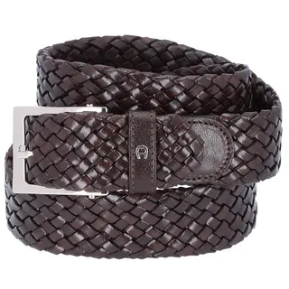 AIGNER Business Flechtgürtel Leder 95 cm braun