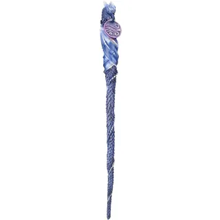 Pacific Giftware Mystischer Drachen-Zauberstab, 35cm, Element Luft, Handbemalt, Polyresin, Blau - Sammlerstück, Nur Deko