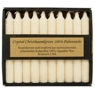 Kerzenfarm Hahn Ivory 20er Pack (110mm, 13mm) Weihnachtskerzen, Unparfümiert, Rußarm, Hell, Ruhig brennend