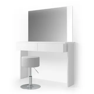 Vicco Schminktisch Azur Weiß, 120 cm mit Hocker