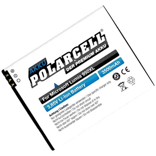 PolarCell Akku für Microsoft Lumia 950XL RM-1085 | Lumia 950XL Dual SIM RM-1116 | ersetzt Original-Akku Microsoft BV-T4D | 3500mAh Starke Ersatz-Batterie | selektierte A+ Qualitätszellen