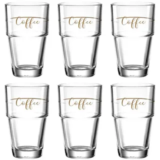 LEONARDO Latte-Macchiato-Glas, Kalk-Natron Glas, Spülmaschinengeeignet bunt