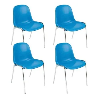 Nowy Styl Schalenstühle Beta H.BLAU K09 blau Kunststoff, 4 St.