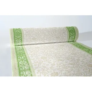 Sovie HORECA Tischläufer Lara in grün aus Linclass® Airlaid 40 cm x 24 m, 1 Stück - Ornamente Floral Frühling