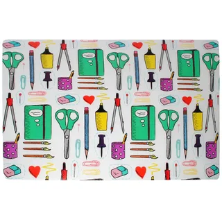 alles-meine.de GmbH XL - Mal & Bastel & Knet - Unterlage/Platzdeckchen - Schere & Papier - 65 cm * 45 cm - Eßunterlage - Platzset/Tischset/abwaschar - für Erwachsene / ..