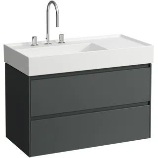 Laufen Waschtischunterschrank 2 Schubladen 44,8 x 88,2 x 51,5 cm Grau Matt