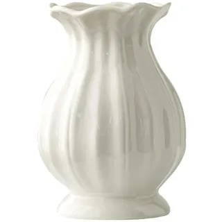 HANABASS Keramikvase Kleine Blumenvasen Im Modernen Design Dekorative Vase Für Trockenblumen Blumenvase Keramik Weiß Für Tischdeko Wohnzimmer Schlafzimmer Büro Balkon 6.69 X 4.53 X 4.53 Zoll