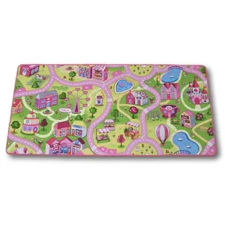 Kinderteppich Straße 95 x 200 cm Rosa