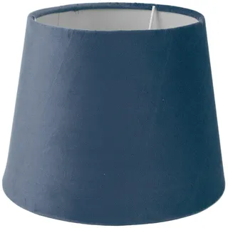 Lampenschirm aus Samt, Konisch, Blau, E27/E14, 16,5cm x 21,5cm x 16cm, für Tisch- und Stehlampen, Ersatzschirm