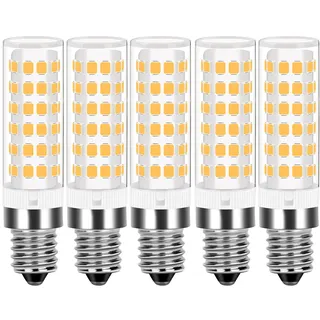 TIAFELNGLY E14 LED Maiskolben Lampen, 7W E14 Leuchtmittel Warmweiss LED Mais Glühbirnen 7W Lampen Ersatz für 50W 55W Halogenlampe, AC 220-240V,5er Pack