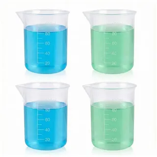 LuxusKollektion Messbecher Messbecher 4er Set 100ml Klein Transparent