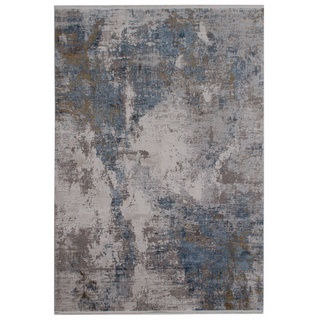 Vintage Teppich Kennedy 200 x 300 cm Mischgewebe Grau, Blau Grau /