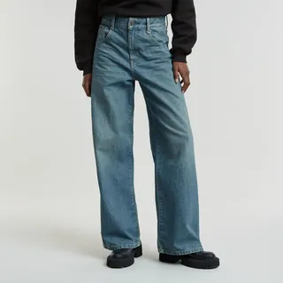 Skater High Loose Jeans - Mittelblau - Damen - 26-28