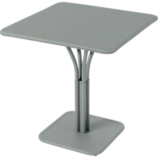Fermob LUXEMBOURG kleiner Tisch mit massiver Platte Stahl 71x71 cm - Lapilligrau - Stahl/Stahl - 71