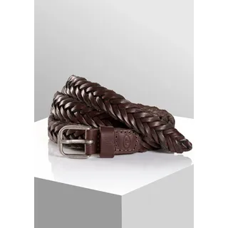Tom Tailor Flechtgürtel Leder 2 cm braun 75