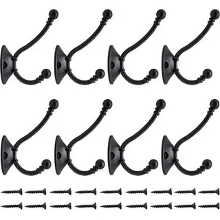 8-teiliges Set Großer Vintage-wandgarderobenhaken, Huthaken Aus Metall, Retro-garderobenständer Für Bad Und Küche