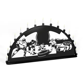 Außenschwibbogen Schwibbogen Lichterbogen Eishockey Metall XXXL Außen schwarz