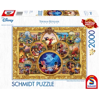 Schmidt Spiele 57371 Thomas Kinkade, Disney, Mickey & Minnie, Dream Collage 2, 2000 Teile Puzzle