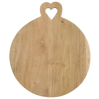 Ib Laursen Servierbrett Ib Laursen - Schneidebrett Servierbrett Vesperbrett Holz Rund mit braun
