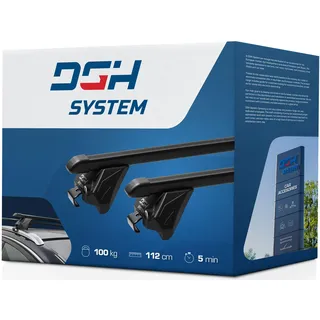 DGH System Dachträger Autogepäckträger RELINGTRÄGER kompatibel mit Opel Zafira C Tourer Van 5-TÜR 2012-2019 max 100 kg 112 cm Stahl