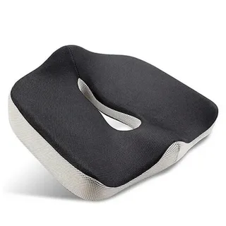Sitzkissen Aus Memory-schaum, Bürostuhlkissen, Lendenkissen, Stuhlkissen, Autokissen, Orthopädisches Steißbeinkissen, Waschbarer Bezug, Grau