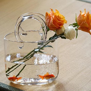 Klare Handtasche Vase Glas Vasen Abstrakte Deko Vase Moderne Schicke Vase Kreative Handtaschen Klarglas Blumenvase Mit Griffen Für Heimdekoration Wohnzimmer