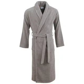 Carl Ross Unisex-Bademantel, Baumwolle, Schalkragen, Gürtel, Baumwolle braun L