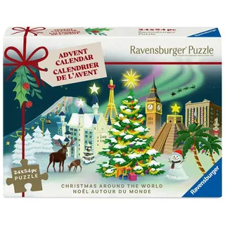 Ravensburger Puzzle-Adventskalender 12004246 - 24 Weihnachts-Puzzles mit je 54 Teilen / Ravensburger Spieleverlag / Spiel