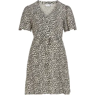 VILA Sommerkleid Beige/Schwarz 42