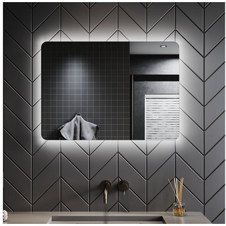 SONNI Badspiegel mit Beleuchtung Led Spiegel 70 x 50 cm mit Touch-Schalter Lichtspiegel, LED Spiegel Kosmetikspiegel Badezimmer Kaltweiß IP44 energiesparend