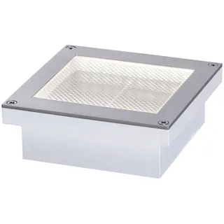 Paulmann Solar LED Bodeneinbauleuchte Aron Kunststoff 10x10 cm mit Bewegungsmelder weiß