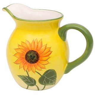 Neuetischkultur Milchkännchen Keramik Milchkrug Sonnenblume, (Stück, 1 Krug), Saftkrug Wasserkrug gelb