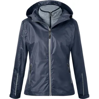 James & Nicholson Damen 3-in-1 Jacke Winter-Jacke JN1153 navy/silver (solid) M