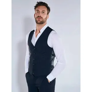 emilio adani Herren Anzug-Weste slim fit Blau uni - 48