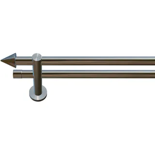 INDEKO Vorhangstange Calais 2-läufig Ø 20 mm 350 cm Grau
