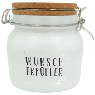 HERGO Creation Spardose HERGO Sparglas WUNSCHERFÜLLER mit Korkdeckel Spardose Sparbüchse