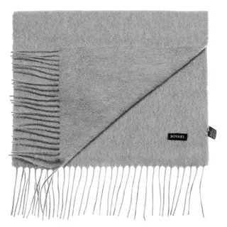 Bovari Kaschmirschal Kaschmir Schal Herren – 100% Kaschmir / Cashmere – Premium Qualität, 180 x 31 cm grau
